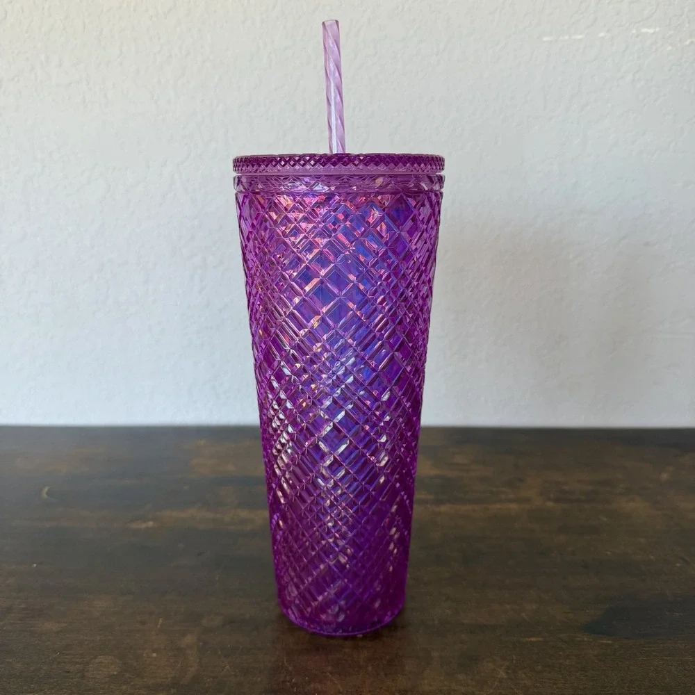 2023 Starbucks Jeweled Taffy Iridescent Pink Purple Tumbler 24oz Venti Cup‎